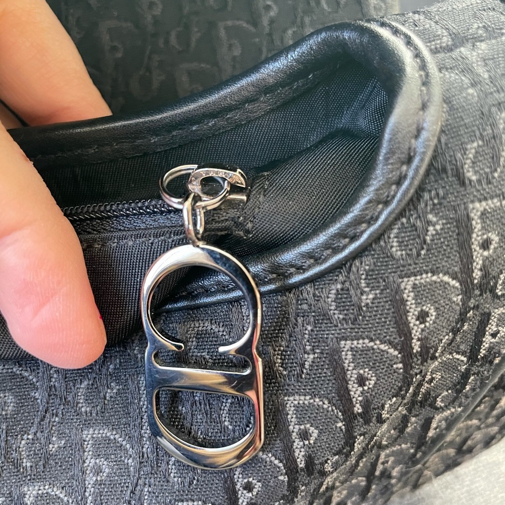 Christian Dior Black Trotter Canvas Double Saddle Bag - Picture 16 of 16